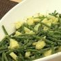 Fagiolini con patate al pesto