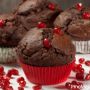 Muffin al cioccolato e melograno